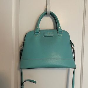 Kate Spade Teal Dome Purse with Removeable Strap and Duster Bag